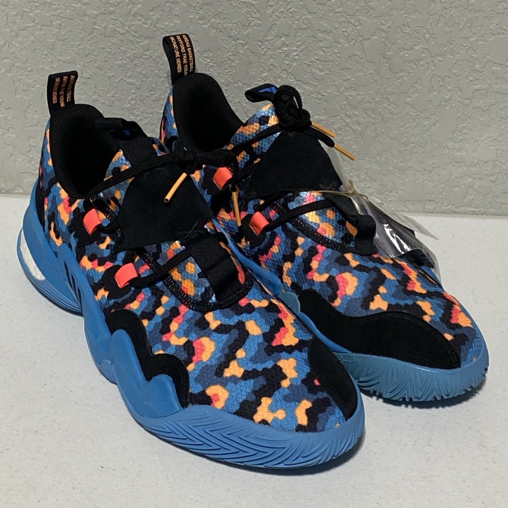 Adidas Trae Young 1 Pixels Blue 2022 Mens Size 14.5 NEW Lightstrike Boost GY0289